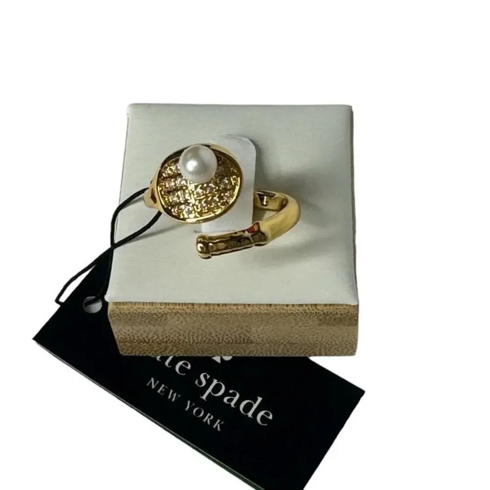 Kate Spade Queen Of The Court Tennis Ring size 8